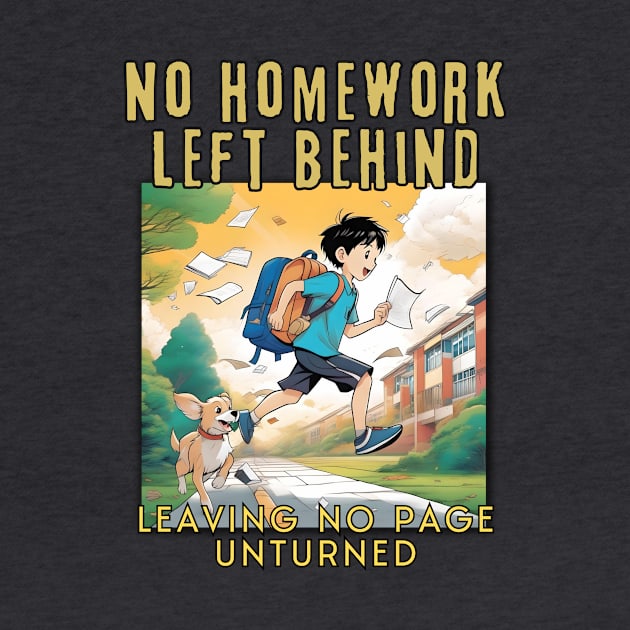 No Homework Left Behind (leaving no page unturned) cartoon by PersianFMts